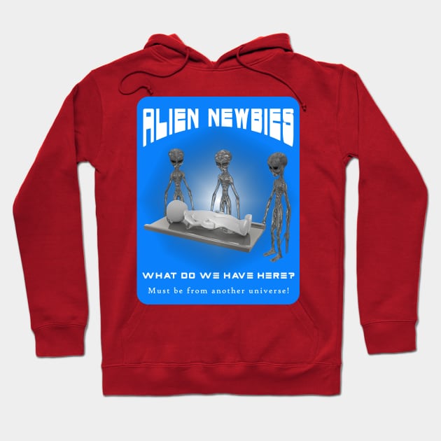 Alien Newbies - Turquoise and White Hoodie by The Black Panther